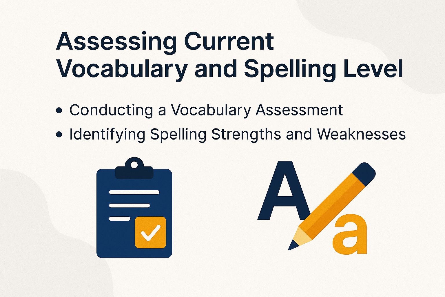 Assessing Current Vocabulary and Spelling Level