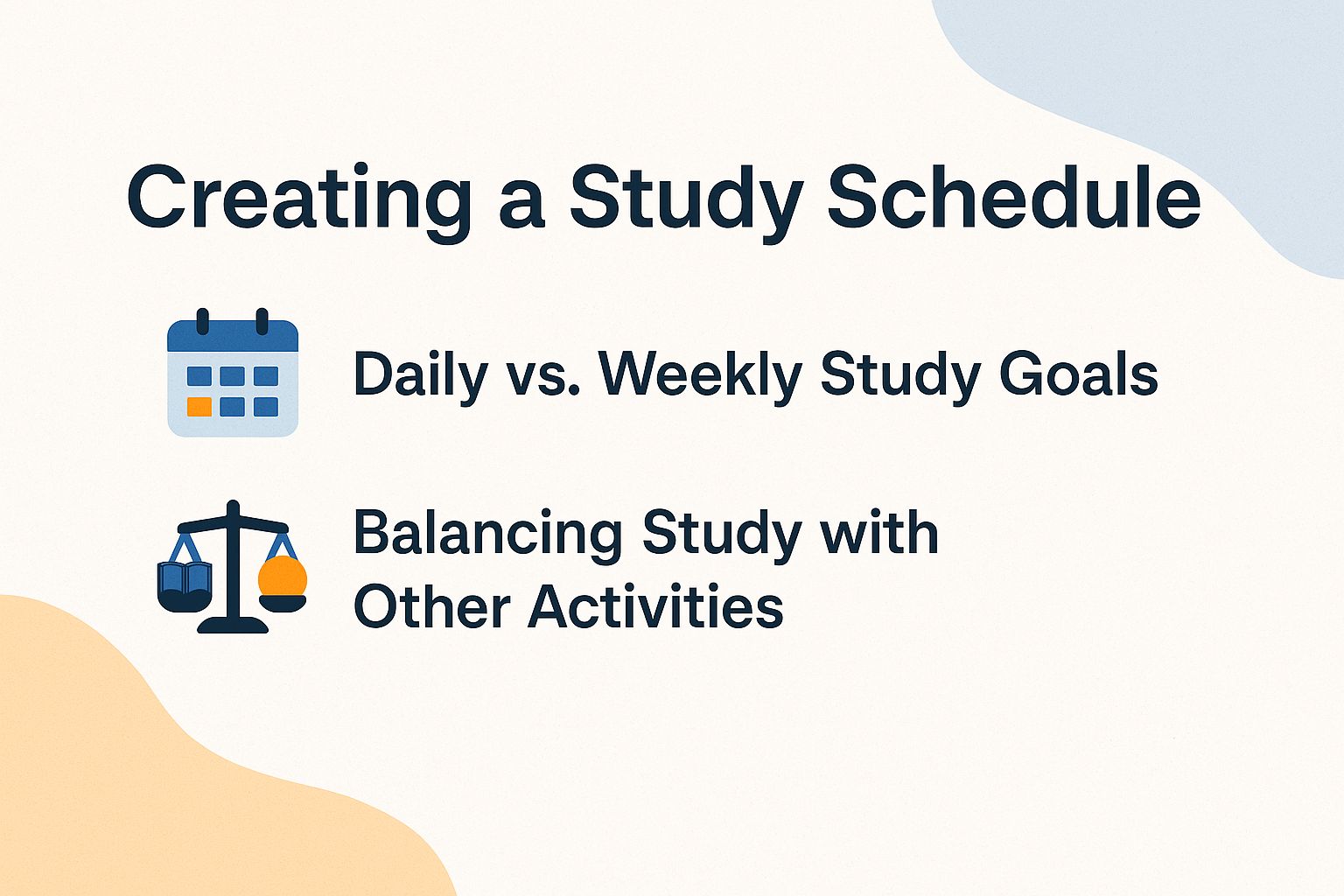 Creating a Study Schedule