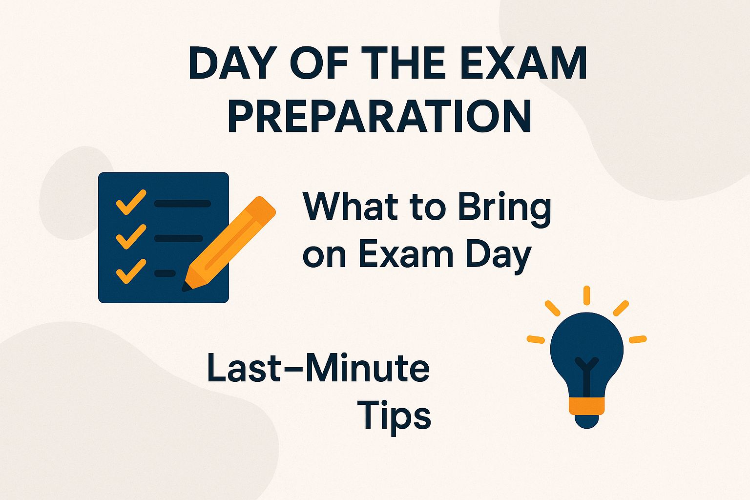 Day of the Exam Preparation