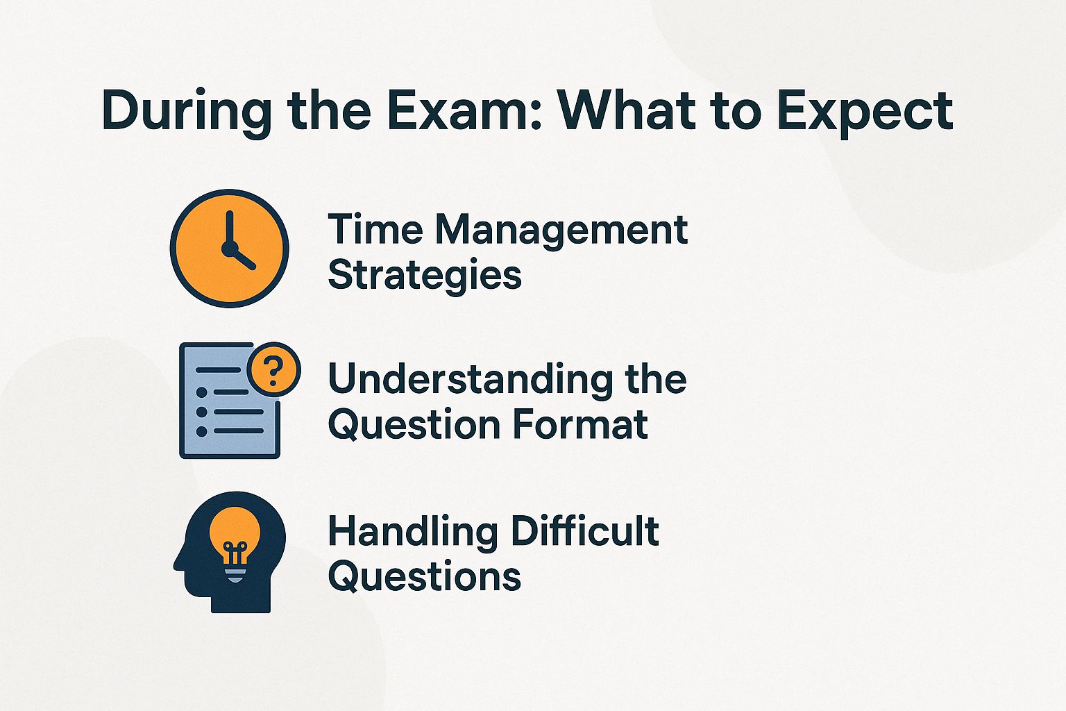 During the Exam: What to Expect
