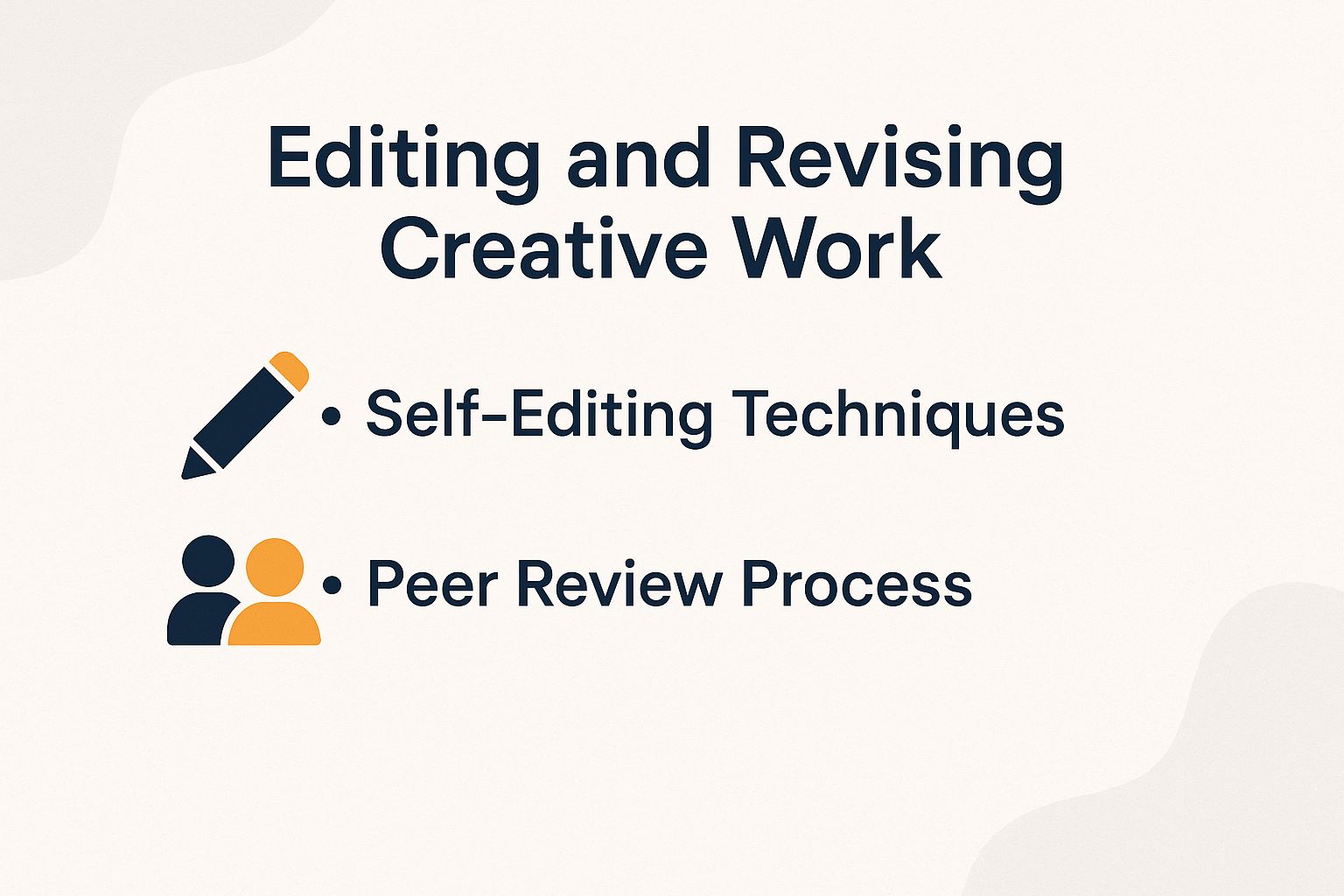 Editing and Revising Creative Work