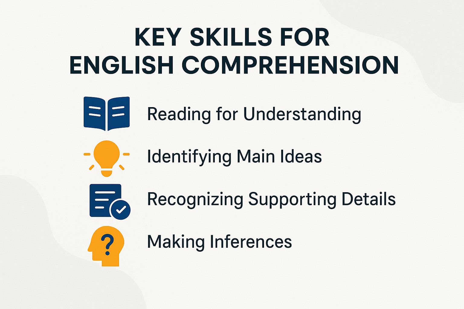 Key Skills for English Comprehension