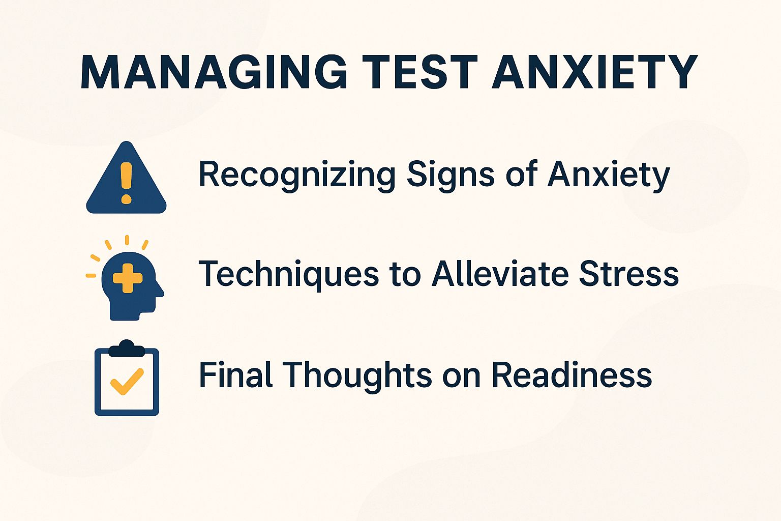 Managing Test Anxiety