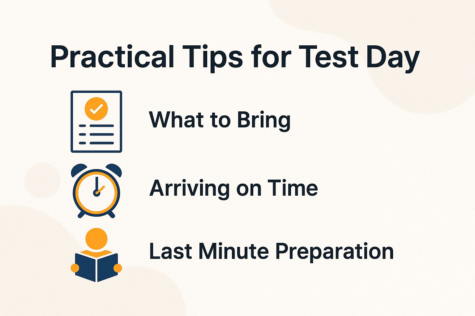 Practical Tips for Test Day