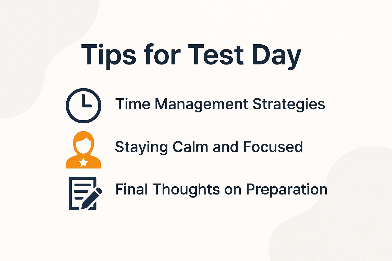Tips for Test Day