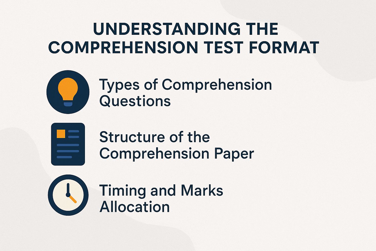 Understanding the Comprehension Test Format