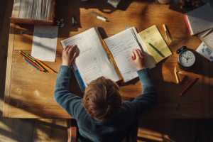 kapild_overhead_view_of_a_child_aged_10_working_at_a_wooden_d_86ae9fcf-106a-427f-a67f-6e206e14776c_1
